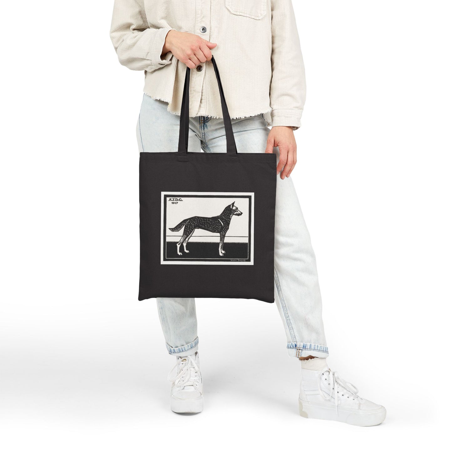 Canvas Tote Bag feat. Dog by Julie de Graag
