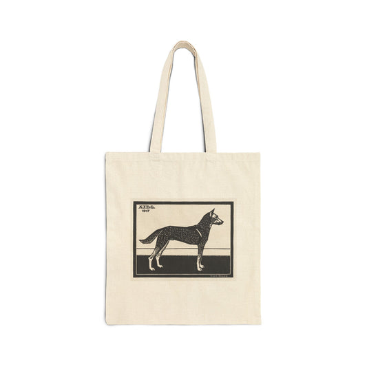 Canvas Tote Bag feat. Dog by Julie de Graag