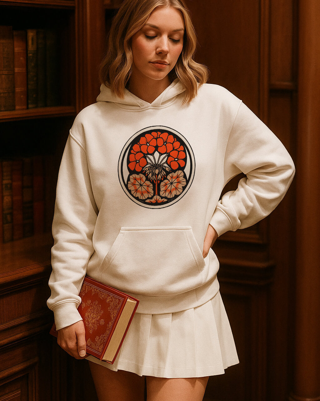 Cozy Floral Hooded Sweatshirt