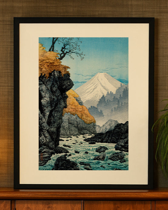 Framed Art Print - Foot of Mount Ashitaka (1932) by Hiroaki Takahashi