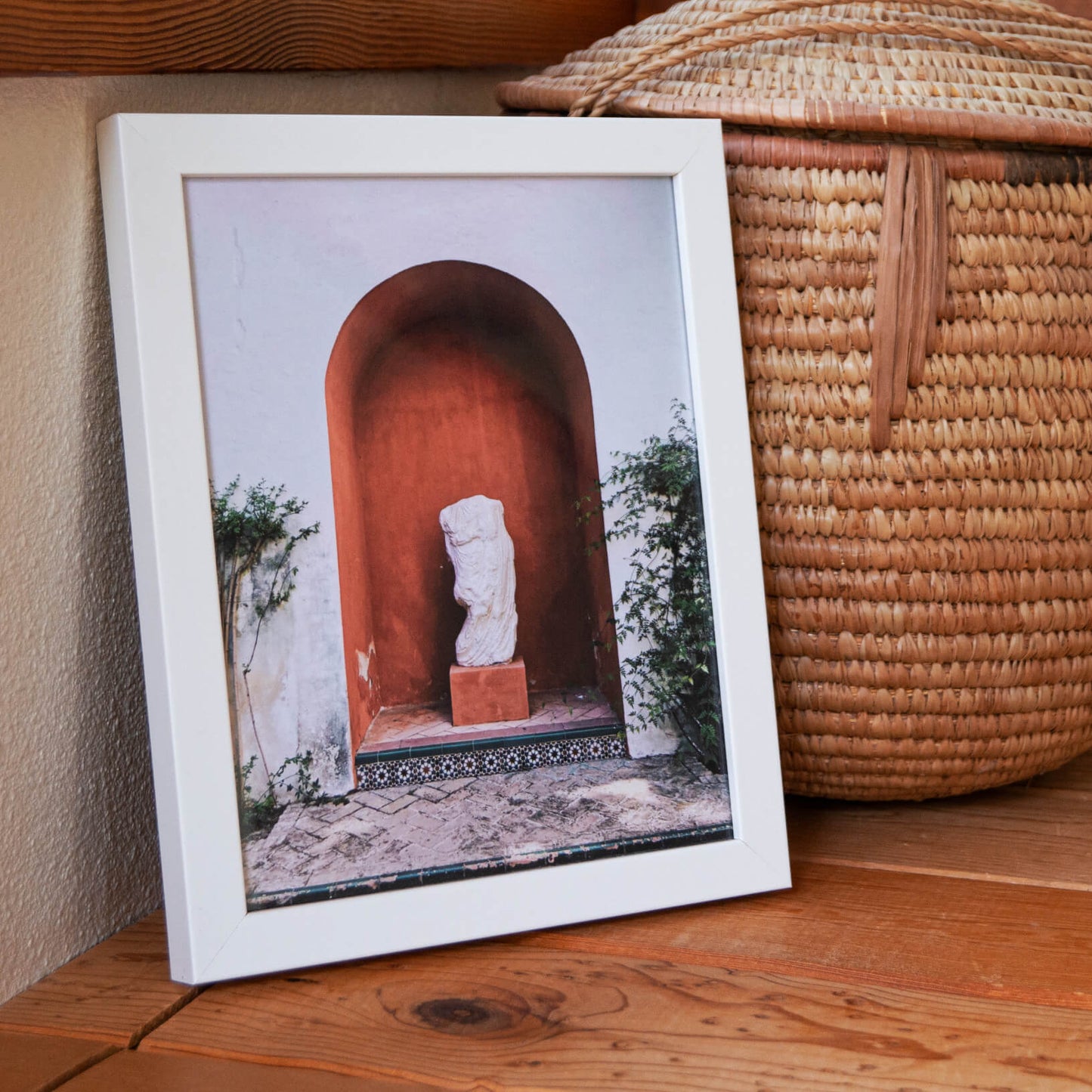 Courtyard in the Royal Palace of Seville - Framed Matte Print