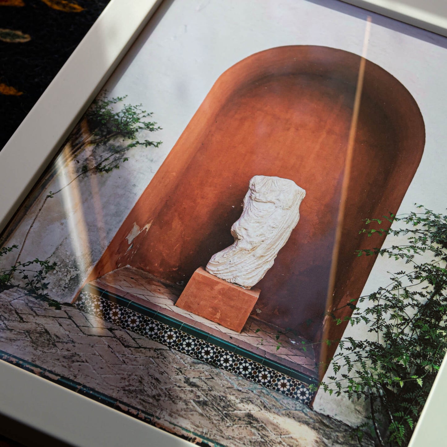 Courtyard in the Royal Palace of Seville - Framed Matte Print