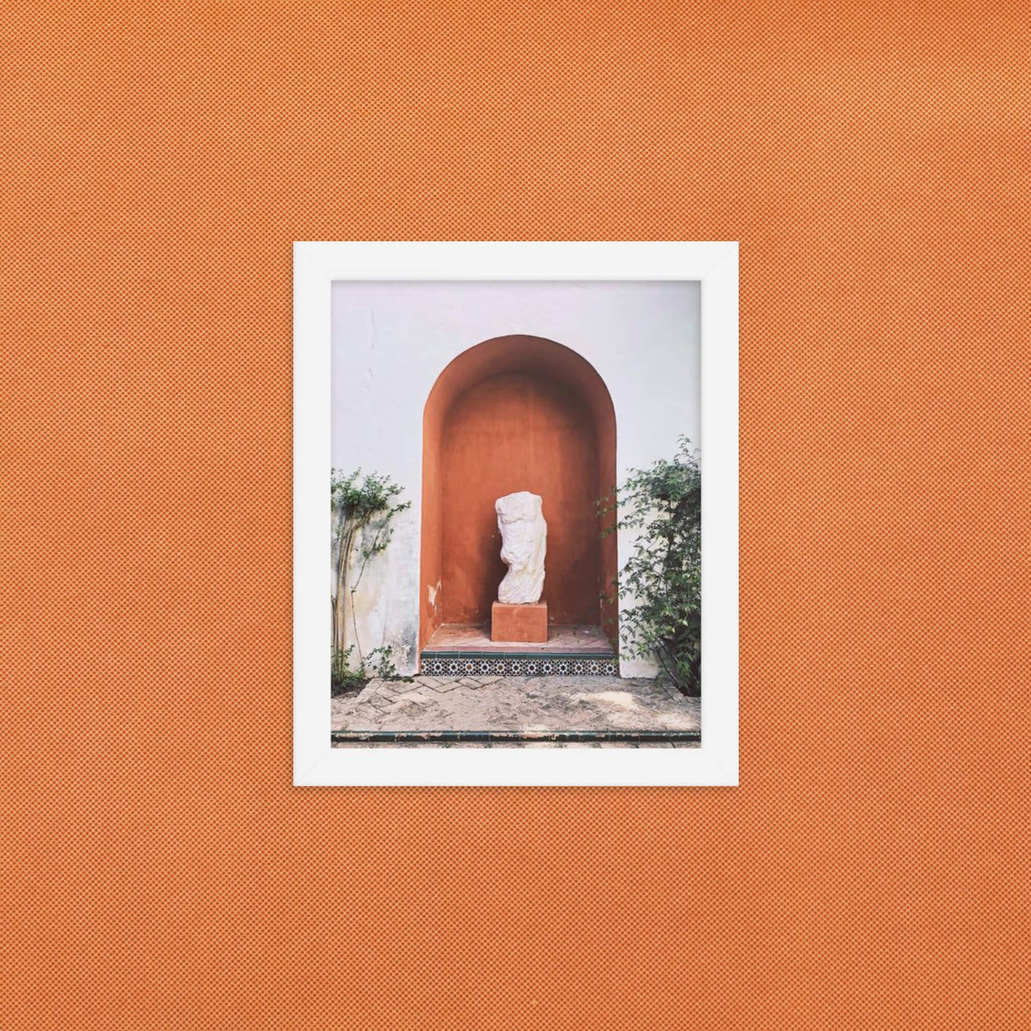 Courtyard in the Royal Palace of Seville - Framed Matte Print