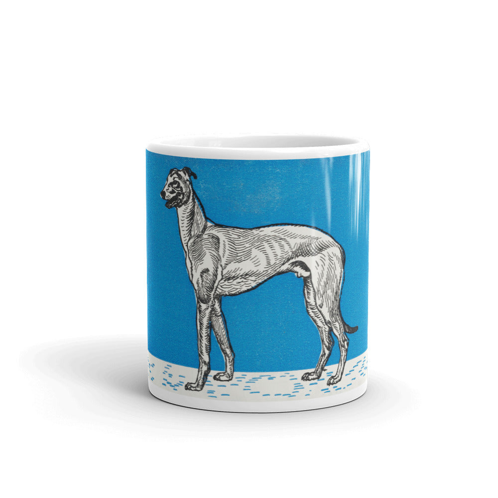Greyhound (1912) by Moriz Jung on a White Ceramic Mug