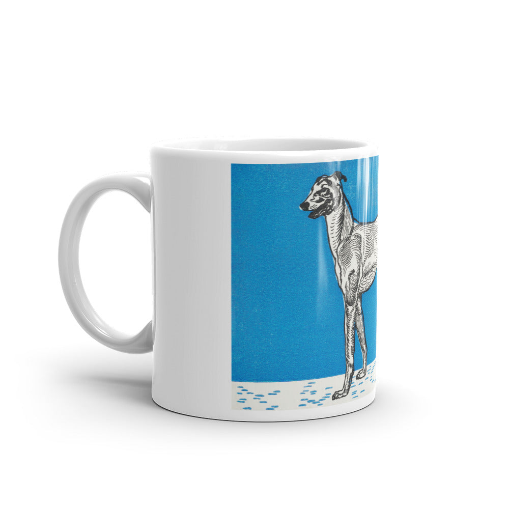 Greyhound (1912) by Moriz Jung on a White Ceramic Mug