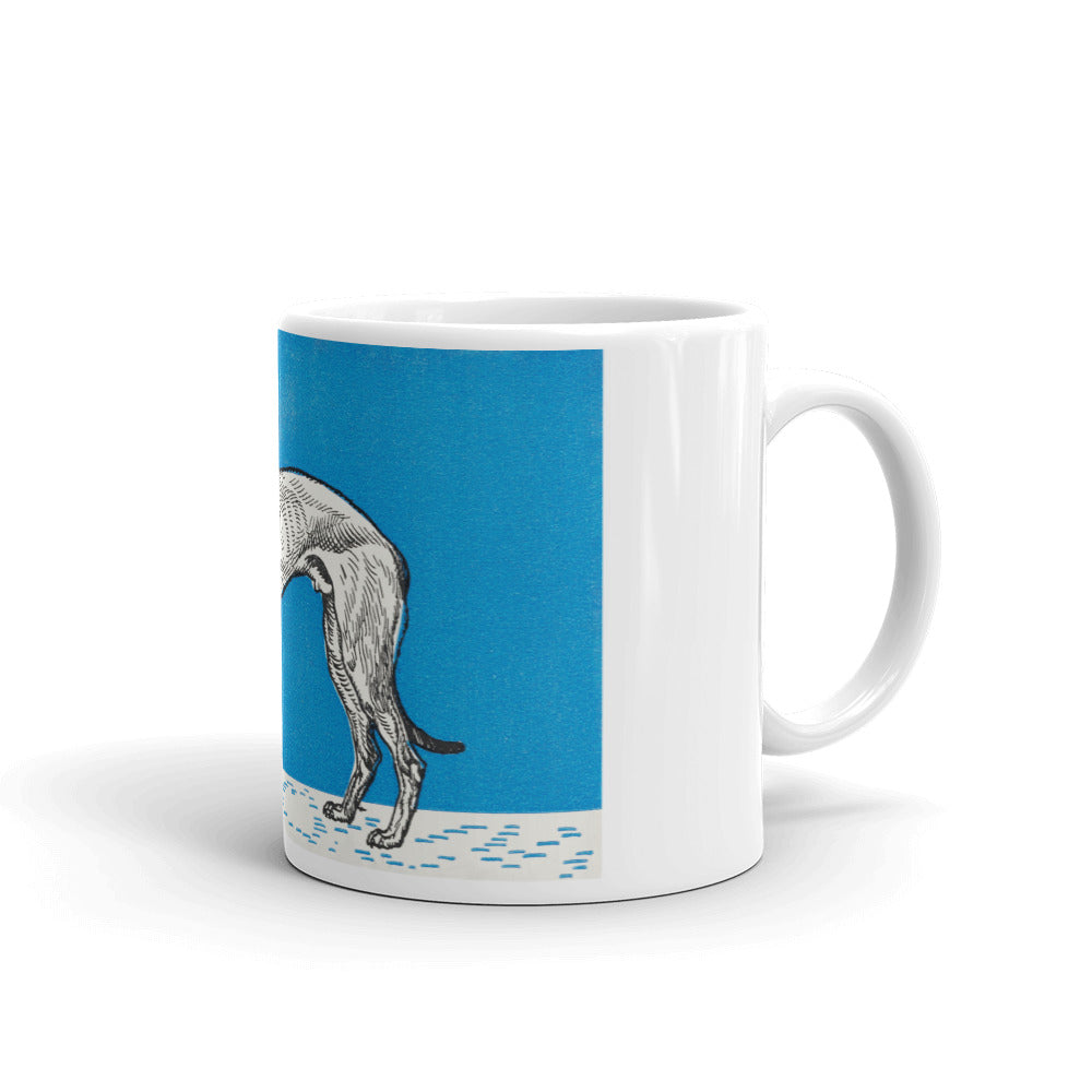 Greyhound (1912) by Moriz Jung on a White Ceramic Mug