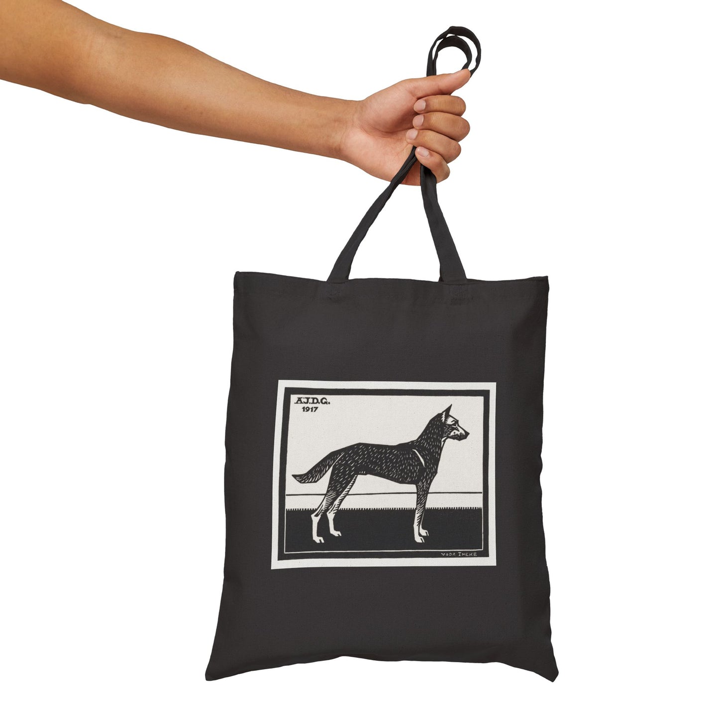 Canvas Tote Bag feat. Dog by Julie de Graag