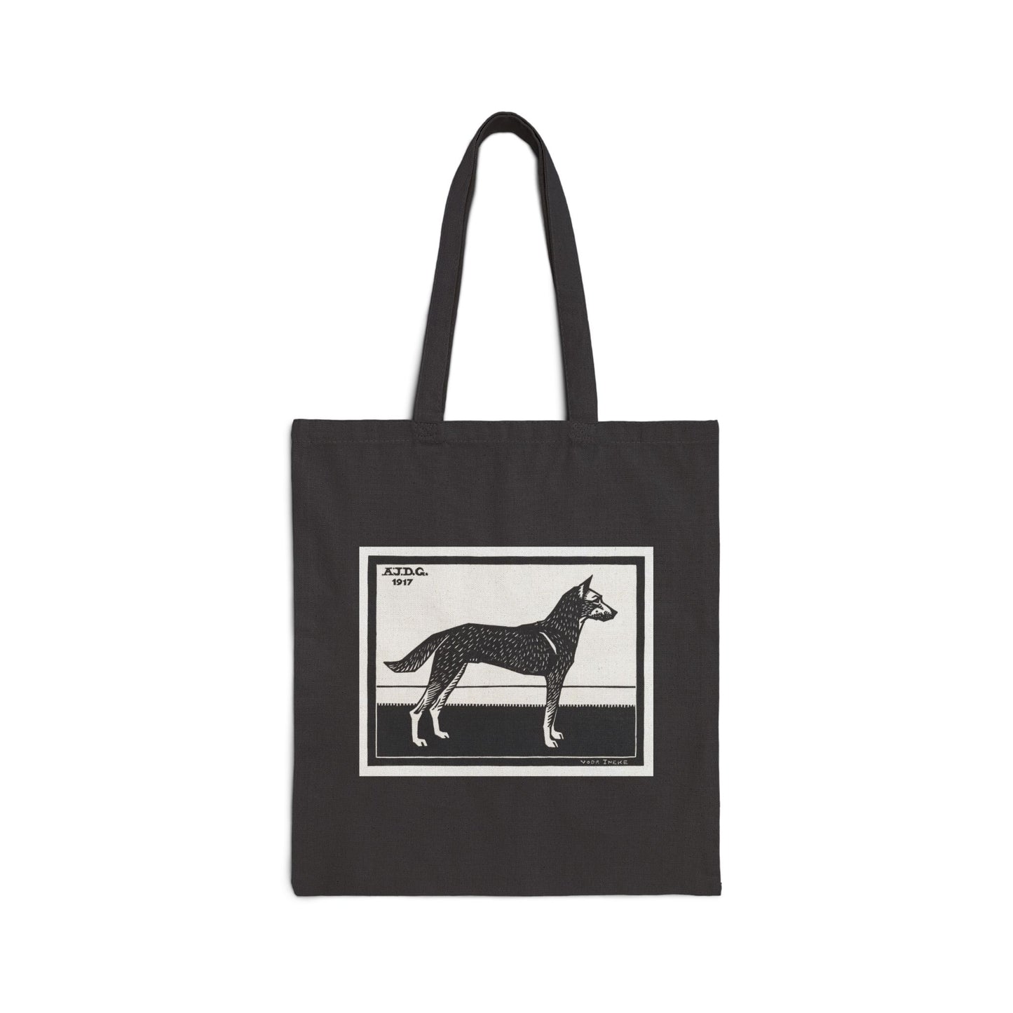 Canvas Tote Bag feat. Dog by Julie de Graag
