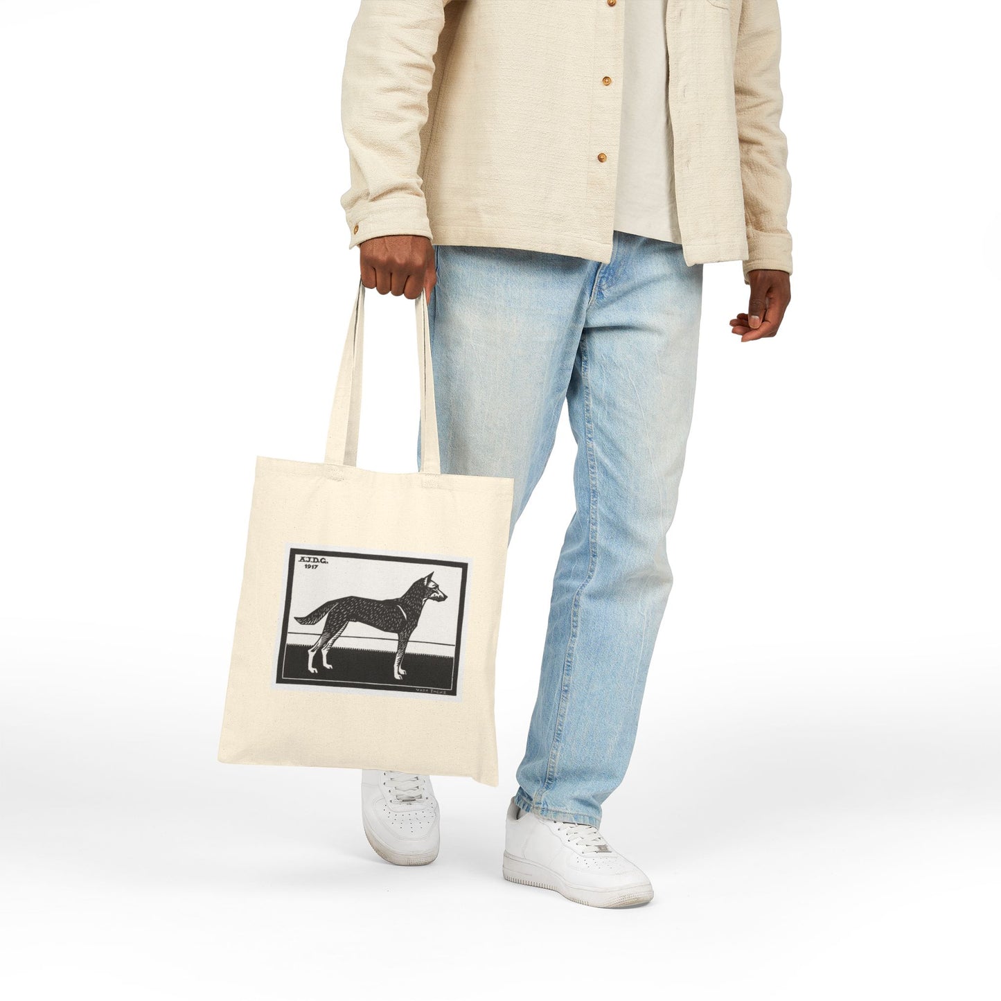 Canvas Tote Bag feat. Dog by Julie de Graag
