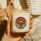 East Indian Cherry Flower Design - Scented Soy Candle