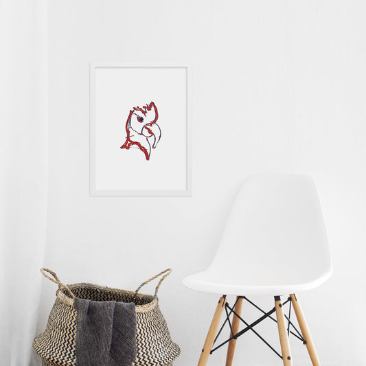 Mauritian Parrot — Framed Matte Print (18" x 24")